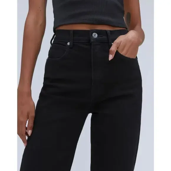 Everlane The Way-High Jean in Coal Black 26 Tall NWT